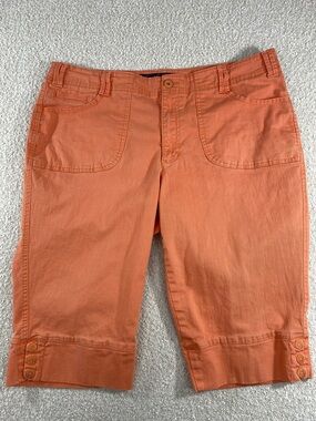Gloria Vanderbilt Coral Orange Cropped Capri Jeans